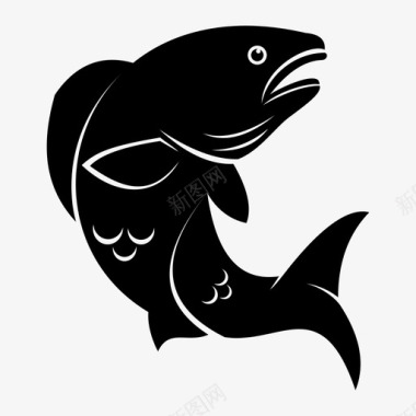 红鼓鱼鲈鱼钓鱼图标图标
