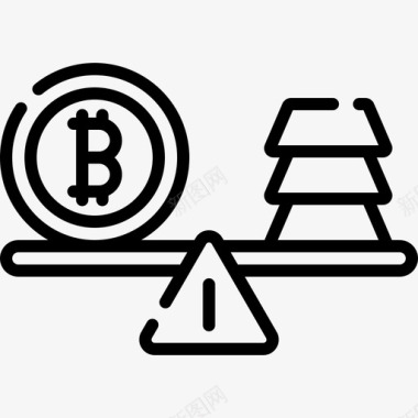 值加密货币60线性图标图标