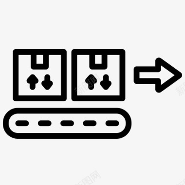 高档包装设计自动包装皮带输送机图标图标