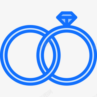 戒指珠宝17蓝色图标图标