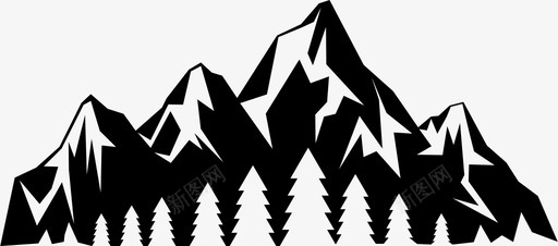 石灰岩山冒险风景图标图标