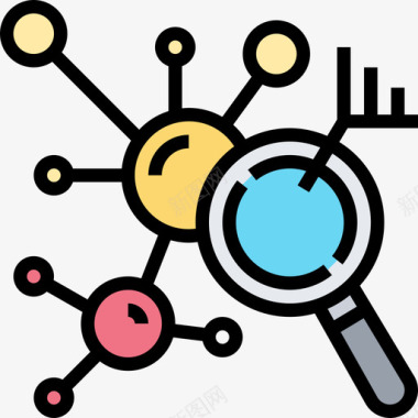 分子分子生物技术5线颜色图标图标