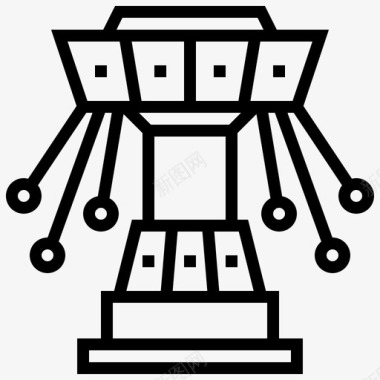 公园园林娱乐建筑地标图标图标