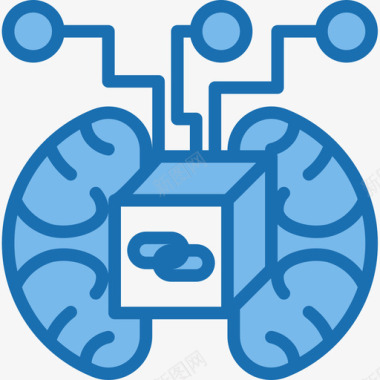 区块链27蓝色算法图标图标