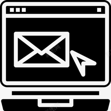 电子邮件笔记本电脑浏览器4填充图标图标