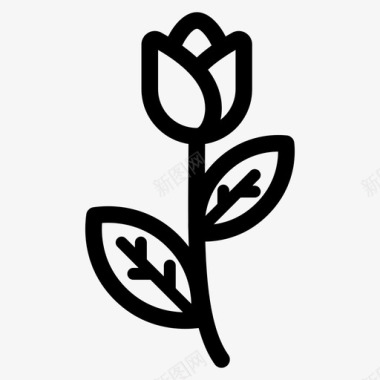 郁金香美容花卉图标图标