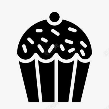 松饼杯形蛋糕甜点图标图标