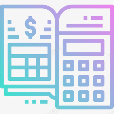 计算器会计和金融5梯度图标图标