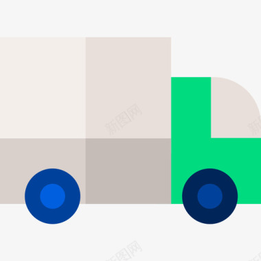 货运卡车交付93扁平图标图标
