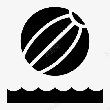 沙滩球游戏夏天图标图标