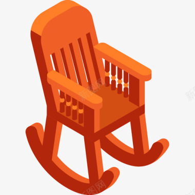 摇椅家用家具11扁平图标图标