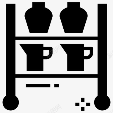 器皿陈列柜厨柜陶器图标图标