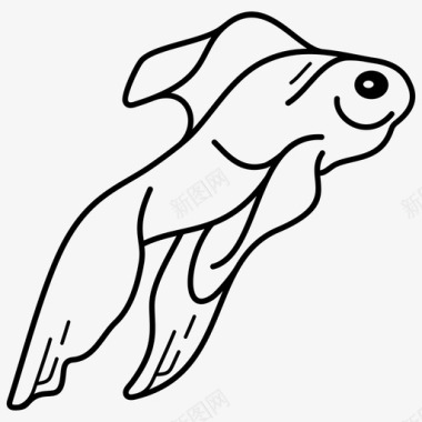 水族馆鱼鱼缸金鱼图标图标