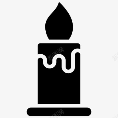 蜡烛燃烧火焰图标图标