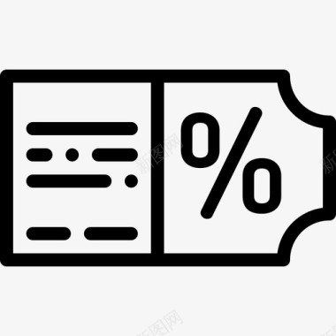 折扣电子商务81线性图标图标