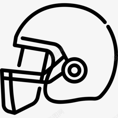 头盔美式足球运动图标图标