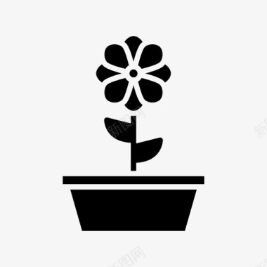 盆栽园艺花卉图标图标