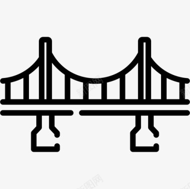 桥梁桥梁建筑22线性图标图标
