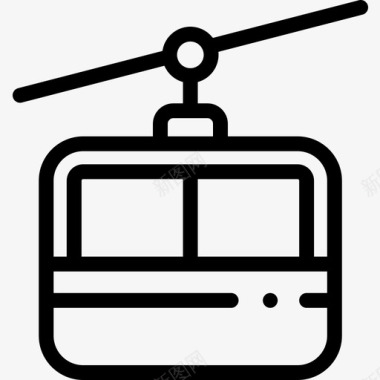 客舱公共交通21直线图标图标