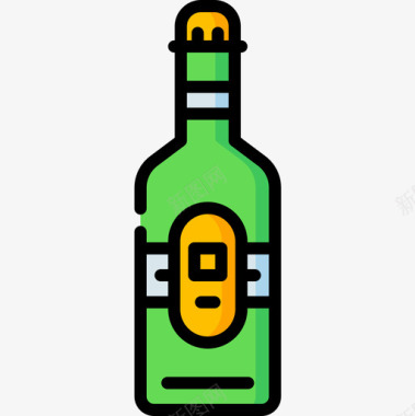 啤酒啤酒节29线性颜色图标图标