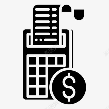 收据帐单发票付款图标图标