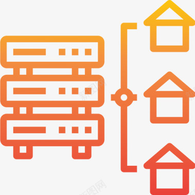 计算机滑块家庭计算机网络6梯度图标图标
