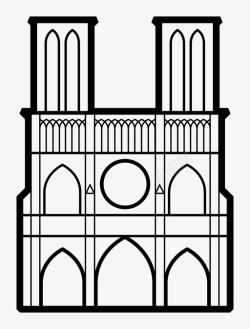 圣母院大教堂圣母院大教堂教堂图标高清图片