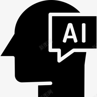 AI背景素材AI人工智能39坚固图标图标