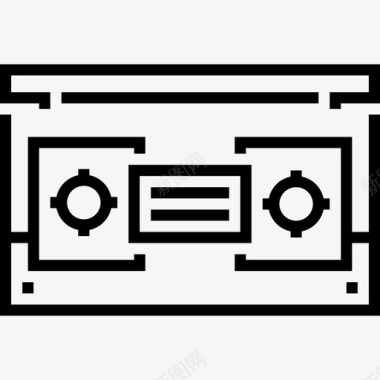 录像带音频和视频18线性图标图标