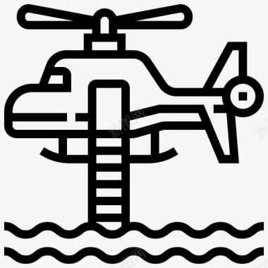 飞机紧急情况直升机图标图标