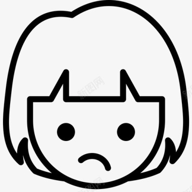 emoji表情不开心表情脸图标图标