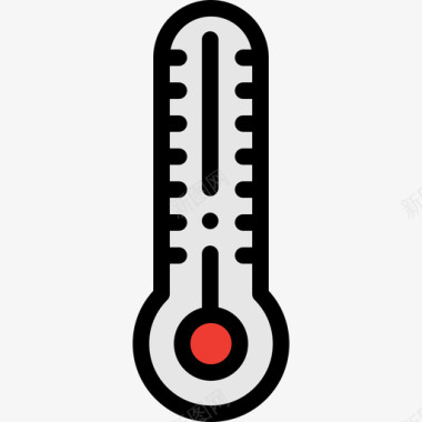 圣诞水晶球温度计圣诞141线性颜色图标图标