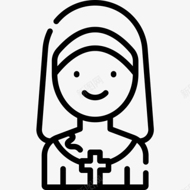 修女修女万圣节97直系图标图标
