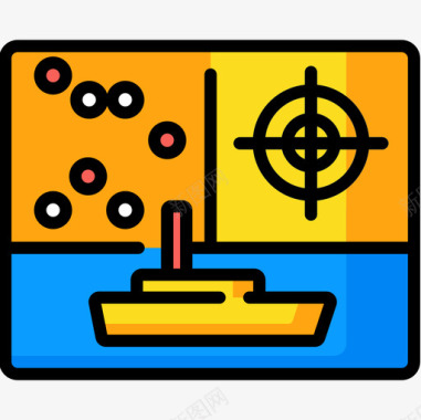 战舰游戏71线性颜色图标图标