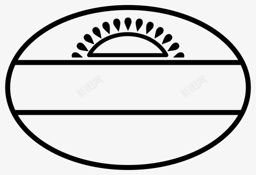 椭圆皂盒马拉维对话国旗图标图标