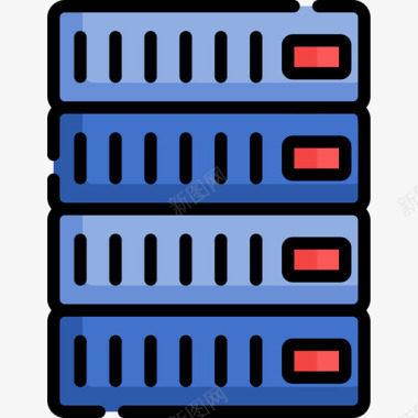 服务器硬件23线性颜色图标图标