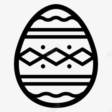 彩绘鸡蛋复活节彩蛋装饰彩绘图标图标