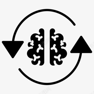 人类人工大脑图标图标