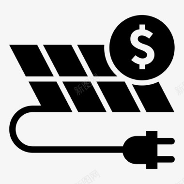 太阳能板经济能源太阳能电池太阳能板图标图标