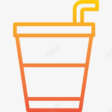 冰冰咖啡食物117梯度图标图标