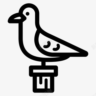 海鸥鸟码头图标图标