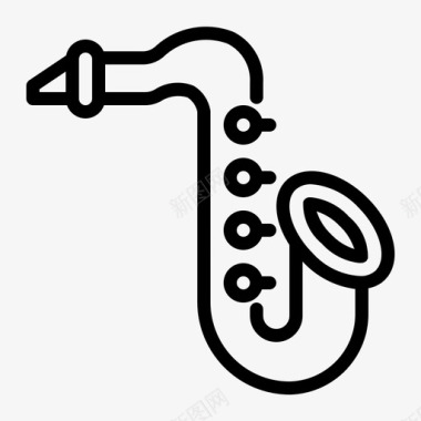 萨克斯管乐器爵士图标图标