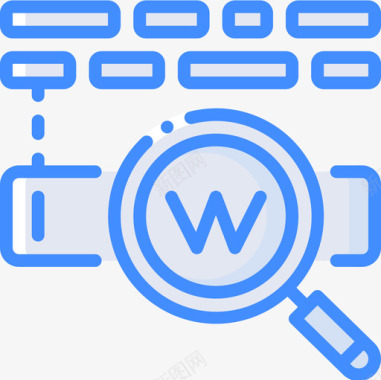 搜索搜索引擎优化和网页优化17蓝色图标图标