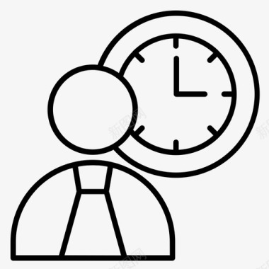 工作时间业务忙图标图标