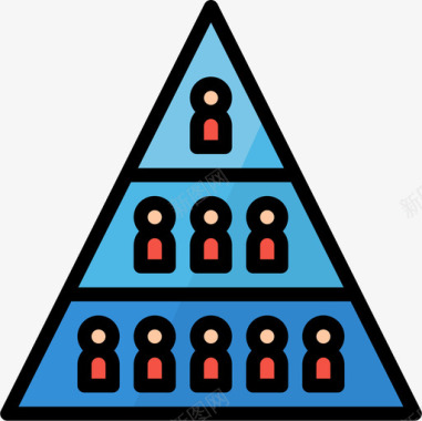 6要素金字塔营销管理6线性颜色图标图标