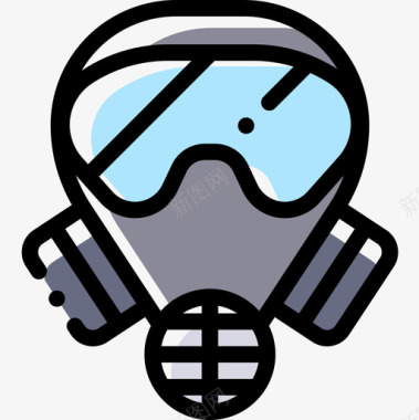 防毒面具污染8漏色图标图标