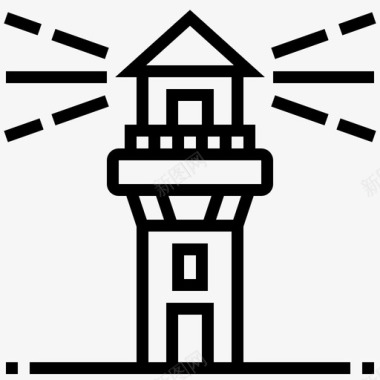 灯塔建筑物航行图标图标
