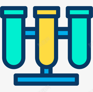 医用假牙试管医用131线性颜色图标图标