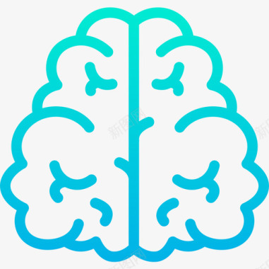 训练大脑大脑人工智能40梯度图标图标
