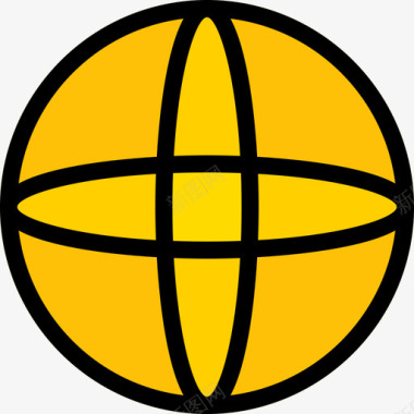 球体形状13线颜色图标图标